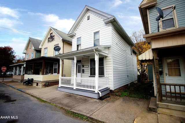 view of front of property with a porch