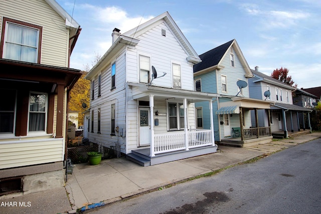 view of front of home with a porch