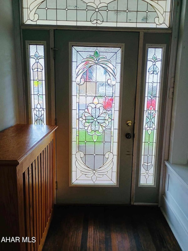 entryway featuring dark hardwood / wood-style flooring