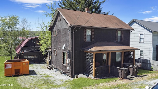 view of front of house with a porch