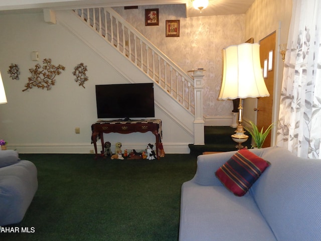 view of carpeted living room