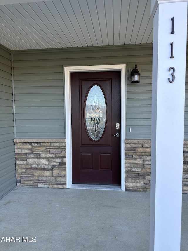 view of doorway to property