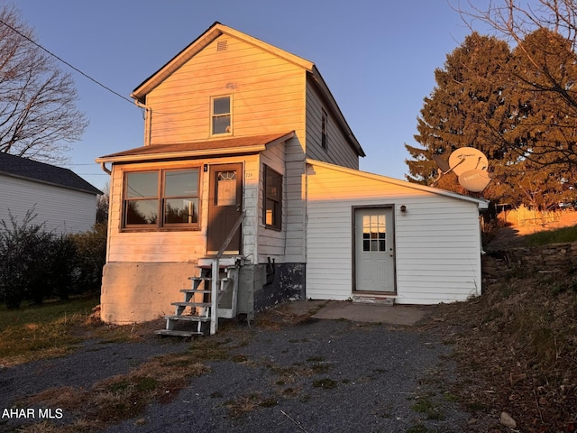 view of front of home