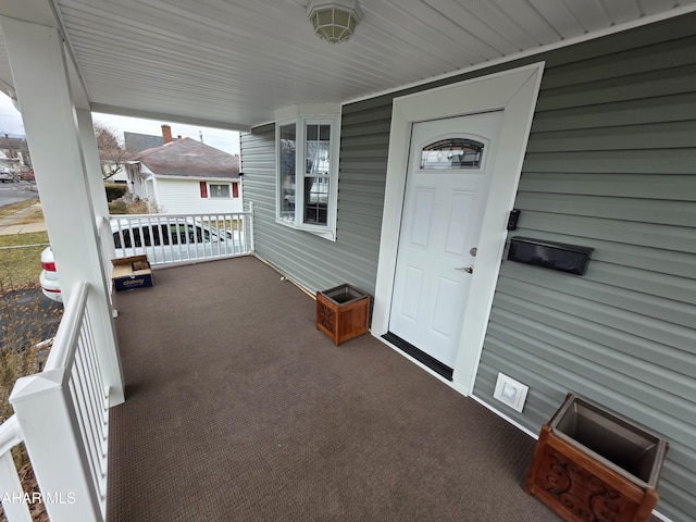 exterior space with a porch