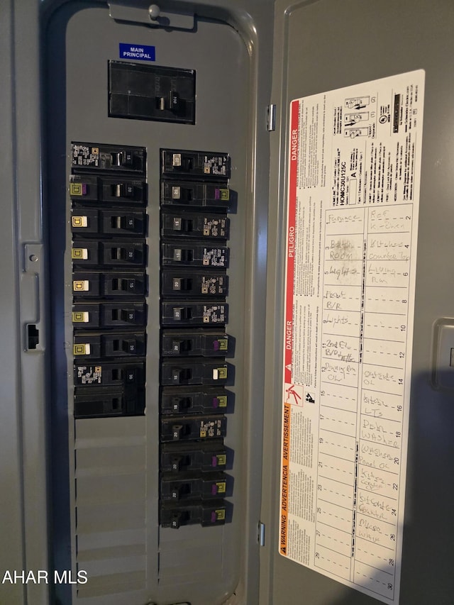 utility room featuring electric panel