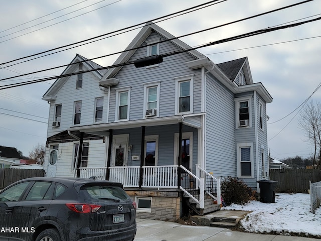 view of front of house with covered porch