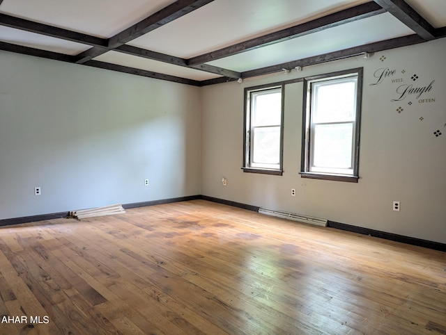 225 Mickel Ln, Duncansville, PA 16635 - spare room with beam ceiling and light wood-style flooring