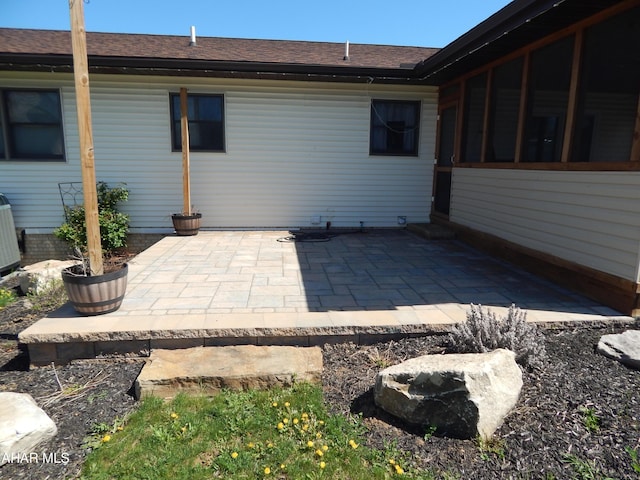 exterior space with a sunroom