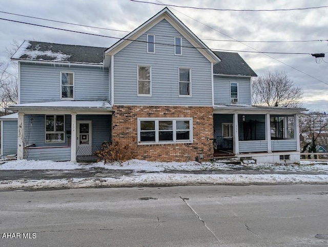 front of property with a porch