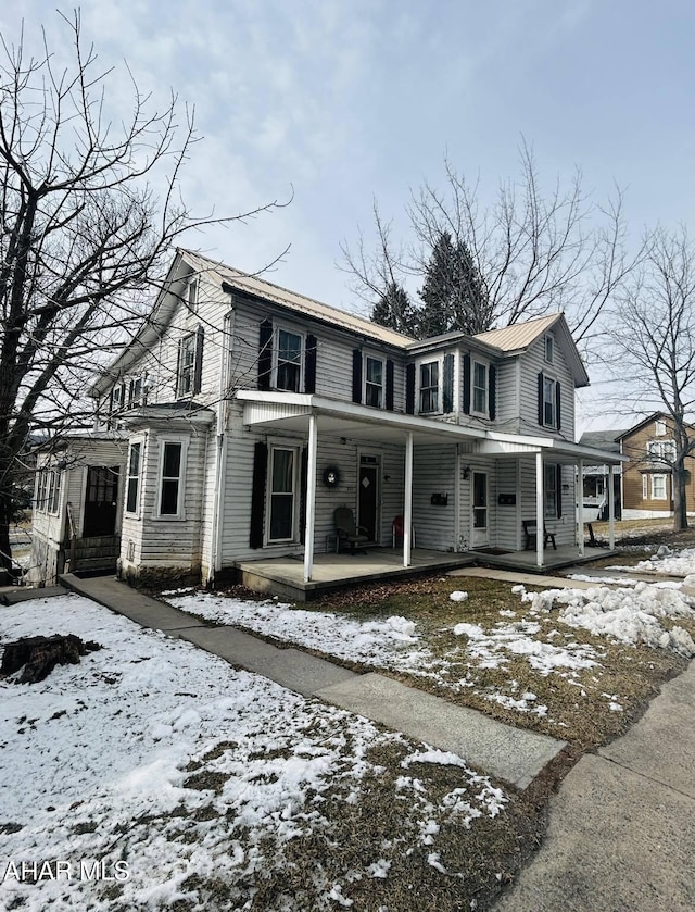 view of front of property with a porch