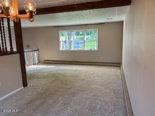 1012 Gray Ln, Duncansville, PA 16635 - carpeted spare room featuring beamed ceiling and baseboards