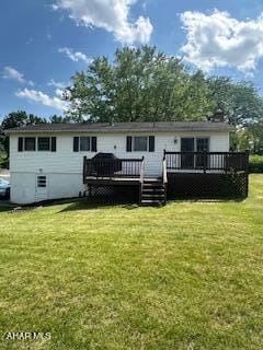 1012 Gray Ln, Duncansville, PA 16635 - back of property featuring a lawn and a deck