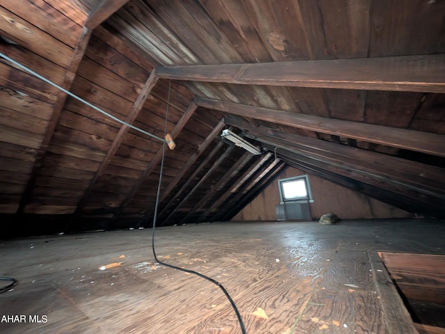 view of attic