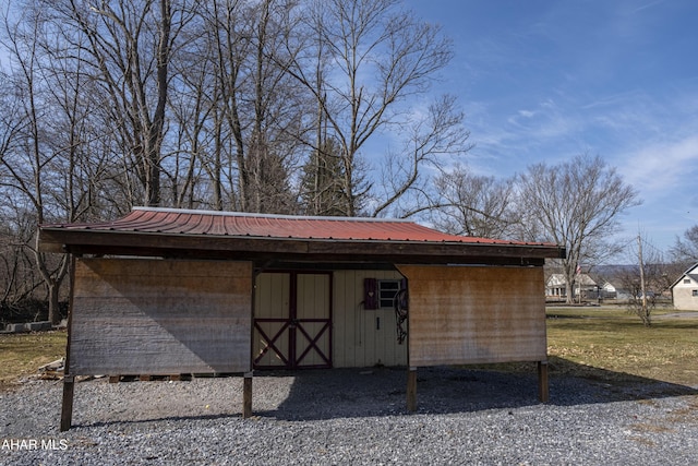 view of outbuilding with an outdoor structure