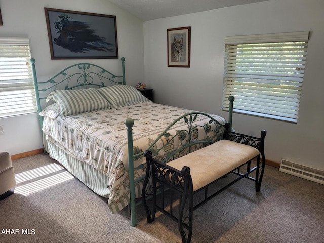 bedroom featuring carpet and multiple windows