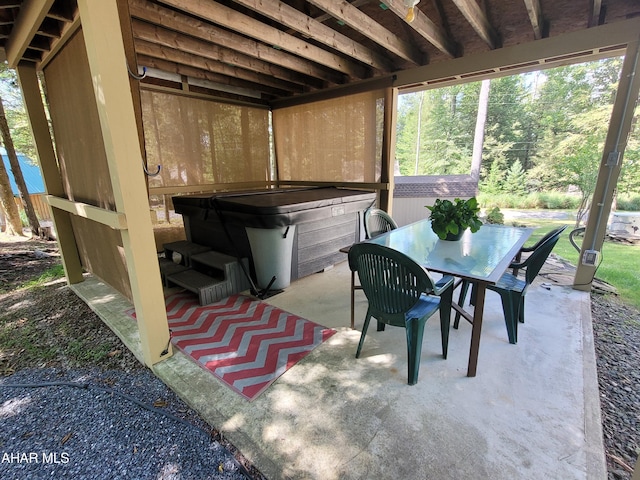 view of patio with outdoor dining area