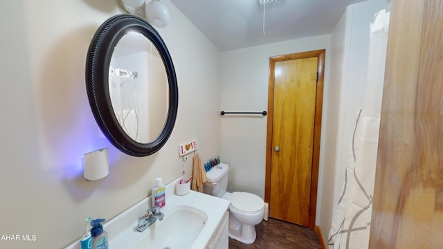 829 Ashcroft Ave, Cresson, PA 16630 - full bathroom with toilet, wood finished floors, and vanity