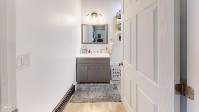 829 Ashcroft Ave, Cresson, PA 16630 - bathroom with vanity and wood finished floors