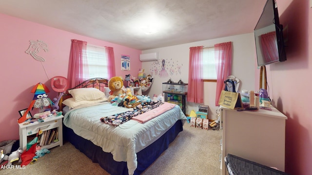 829 Ashcroft Ave, Cresson, PA 16630 - carpeted bedroom with an AC wall unit