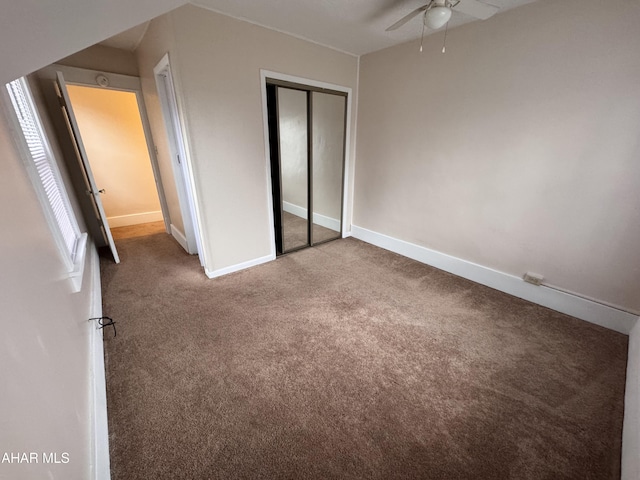 2123 2nd Ave, Altoona, PA 16602 - unfurnished bedroom featuring baseboards, carpet, and a closet