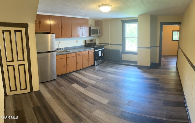 1904 2nd Ave, Altoona, PA 16602 - kitchen featuring stainless steel appliances, a sink, and dark wood-style floors