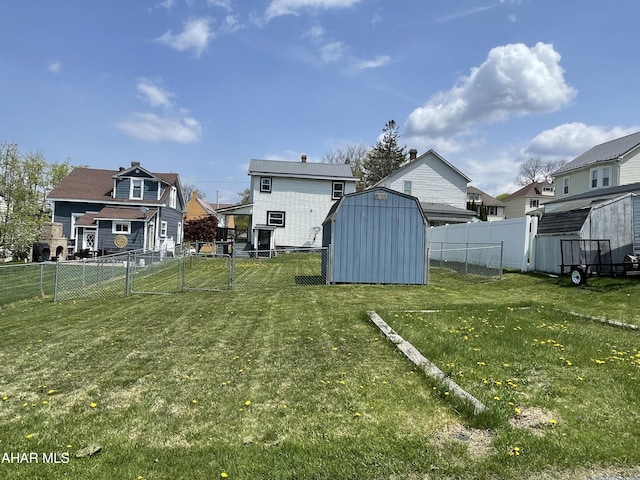 510 Ashcroft Ave, Cresson, PA 16630 - view of yard with a fenced backyard, an outbuilding, a shed, and a residential view