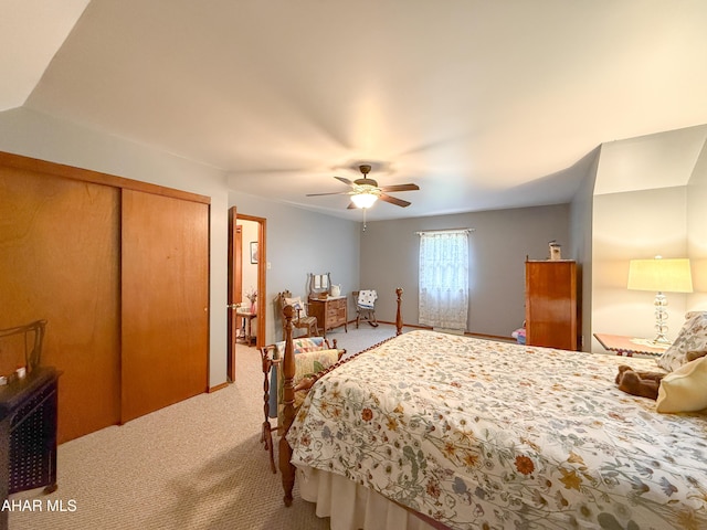 6334 Black Valley Rd, Everett, PA 15537 - bedroom with a ceiling fan, carpet floors, and a closet