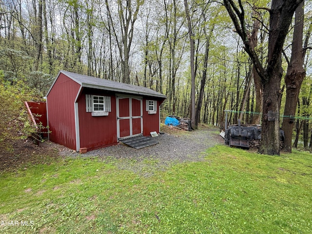 6334 Black Valley Rd, Everett, PA 15537 - view of shed with a forest view