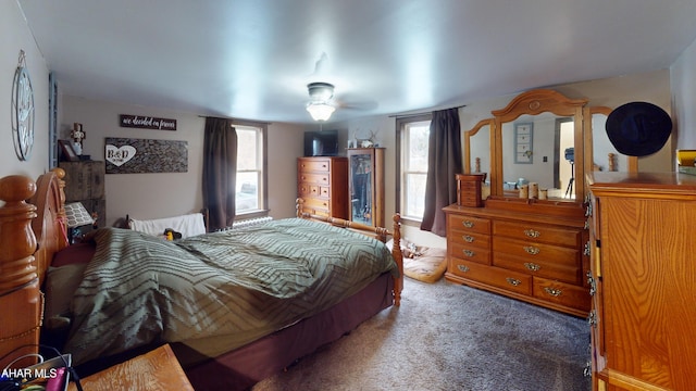 view of carpeted bedroom