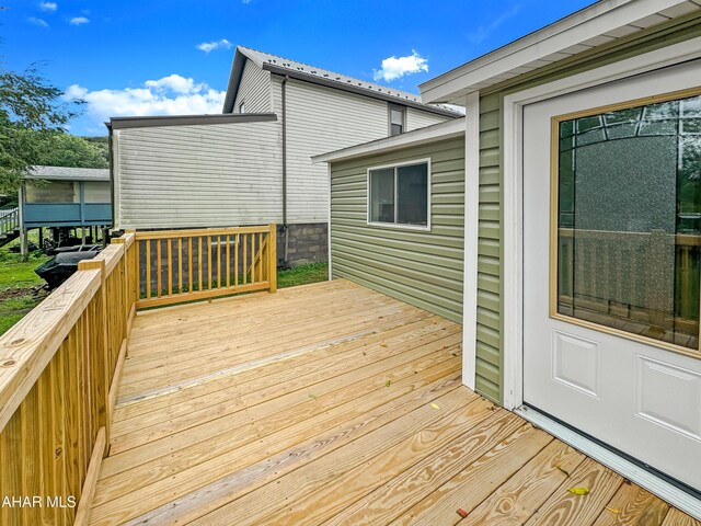 view of wooden deck