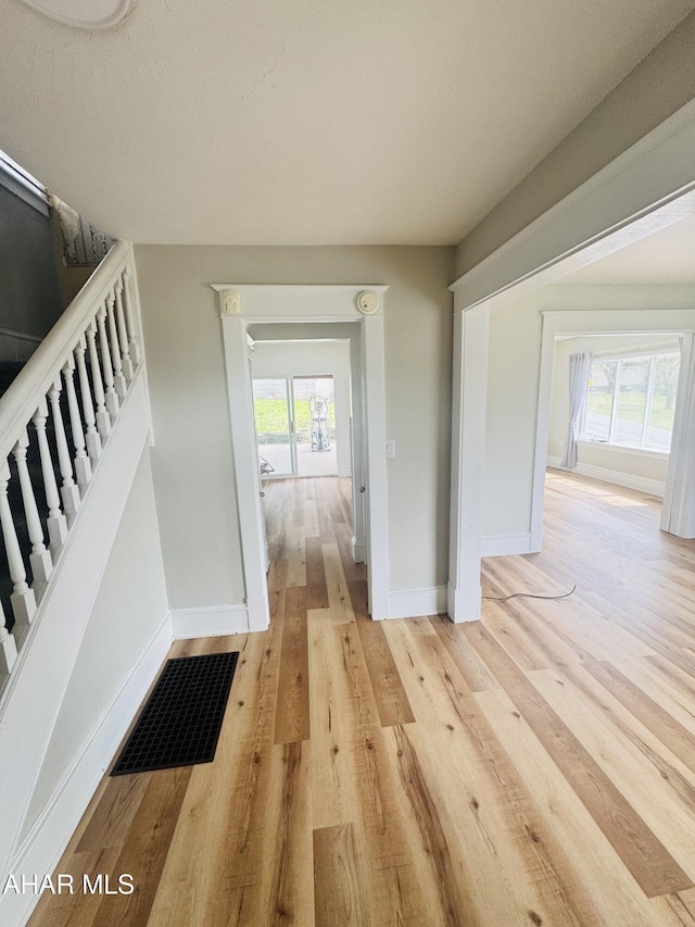 5017 Highland Park Ave, Altoona, PA 16602 - hall with light wood-type flooring and stairs