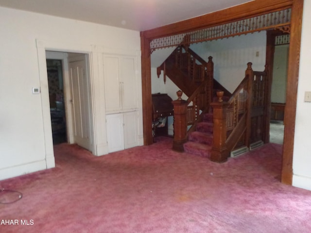708 Blair St, Hollidaysburg, PA 16648 - living area with stairway and carpet flooring