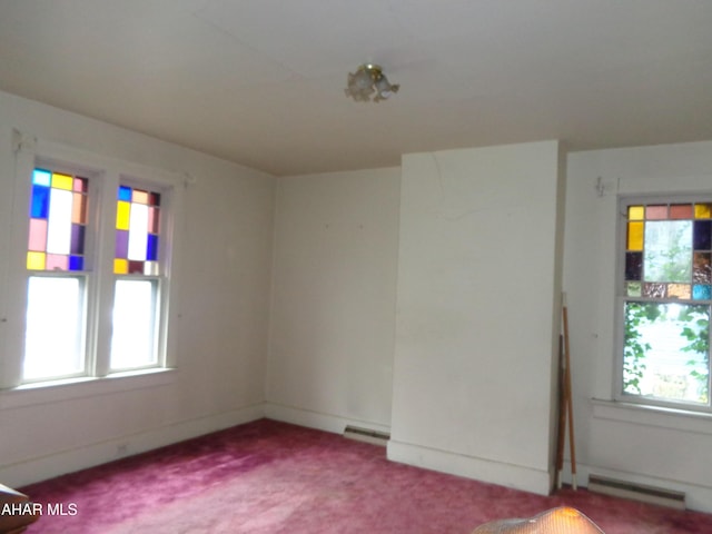 708 Blair St, Hollidaysburg, PA 16648 - carpeted spare room featuring visible vents, baseboard heating, and plenty of natural light