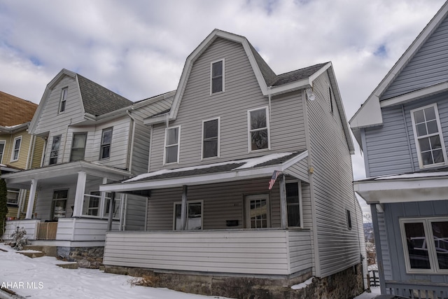 view of front of home with a porch