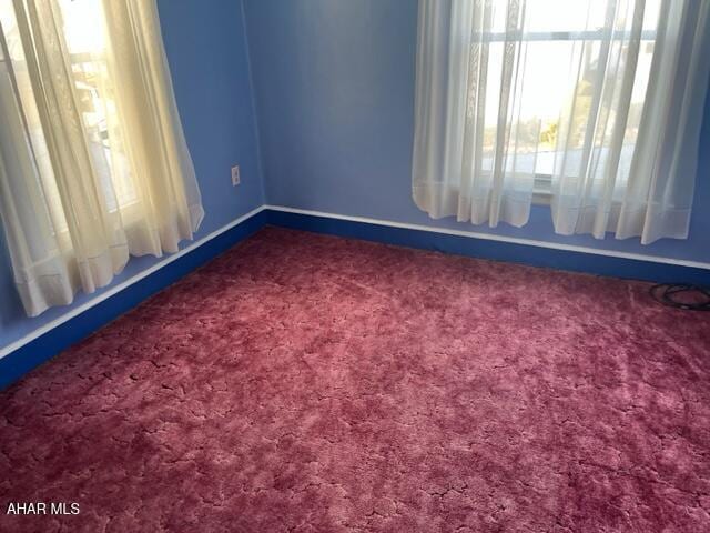 view of carpeted empty room