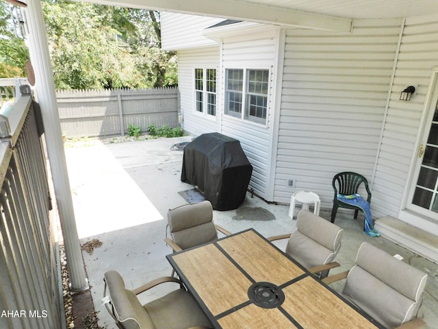 view of patio / terrace featuring area for grilling