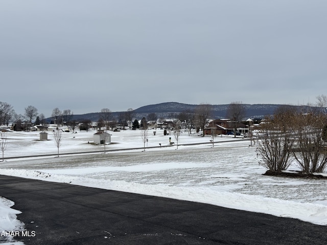 view of street featuring a mountain view