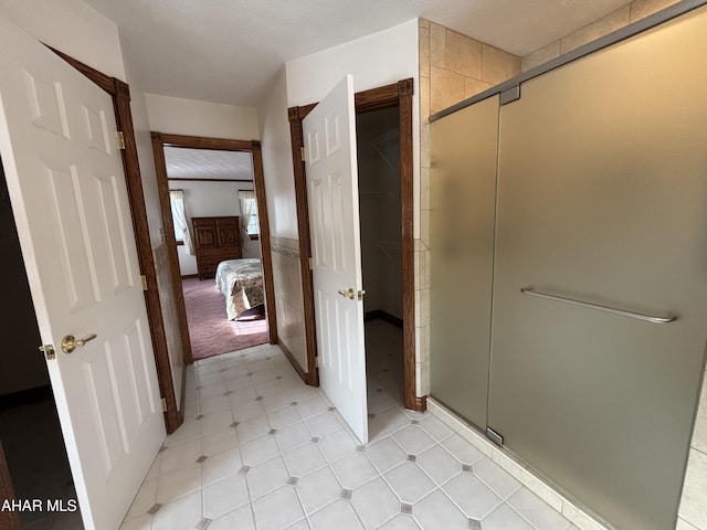 bathroom featuring walk in shower