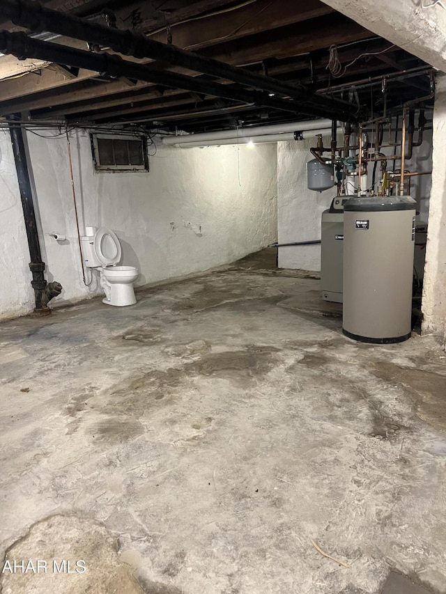 1008 N 3rd St, Altoona, PA 16601 - unfinished basement featuring water heater