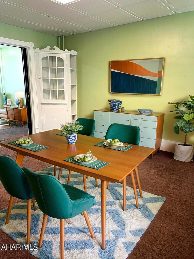 1008 N 3rd St, Altoona, PA 16601 - carpeted dining room featuring a desk and a paneled ceiling