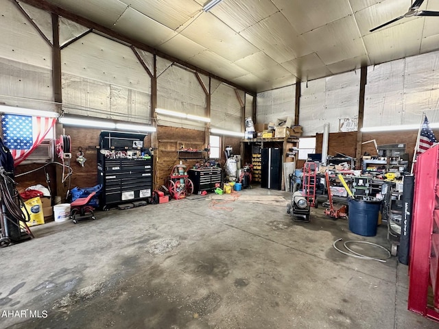 1650 Adams Run Rd, New Paris, PA 15554 - garage with a workshop area