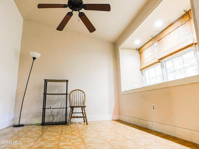 empty room featuring parquet floors