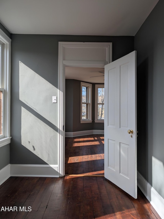 interior space featuring dark hardwood / wood-style floors