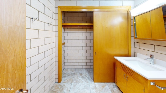79 Mill Rd, Duncansville, PA 16635 - bathroom with tile walls and vanity