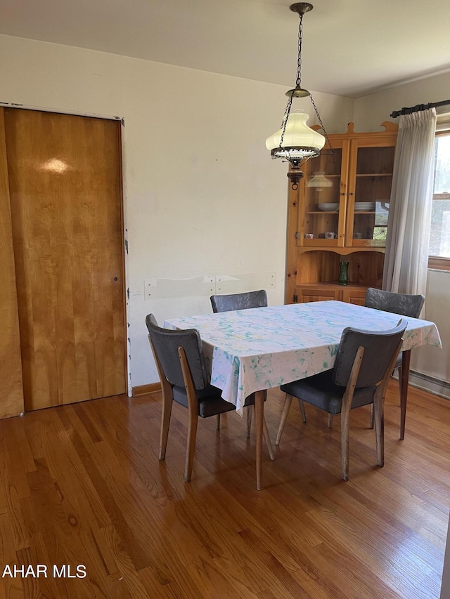 dining room featuring wood-type flooring