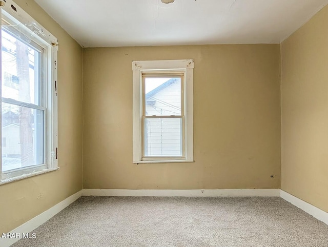 view of carpeted empty room