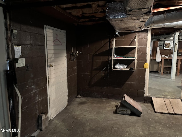 179 Orchard Way, Bedford, PA 15522 - unfinished below grade area with concrete block wall