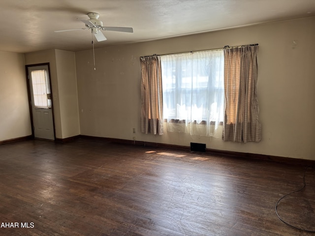 179 Orchard Way, Bedford, PA 15522 - empty room with dark wood-type flooring and ceiling fan
