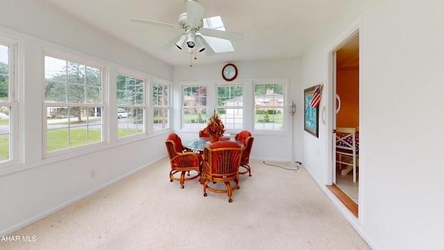 3339 Sylvan Heights Dr, Hollidaysburg, PA 16648 - sunroom featuring carpet floors and a skylight