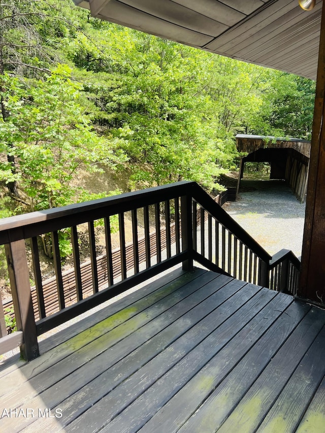 view of wooden deck